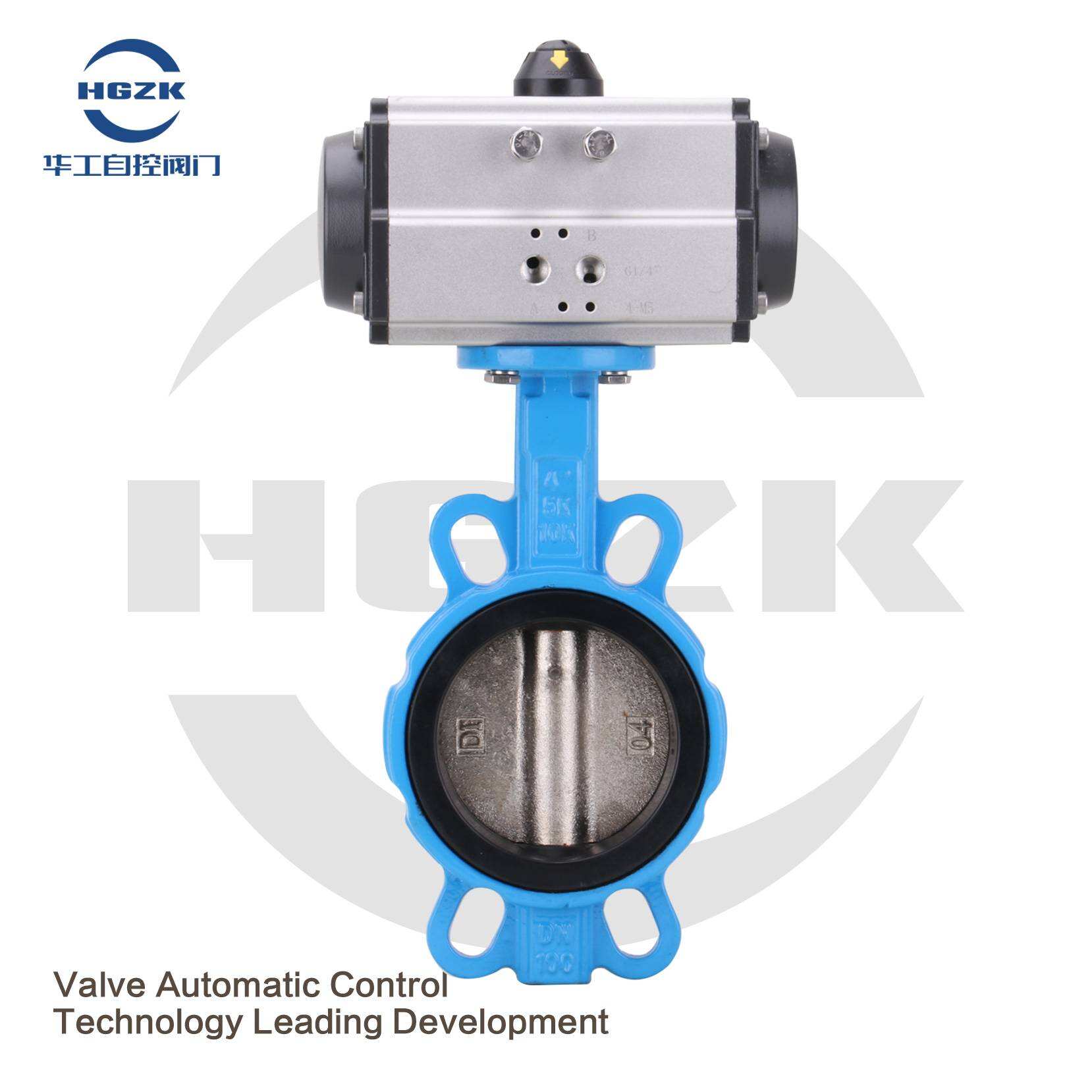 D671X-16Q Pneumatic Rubber Ductile Plate Wafer Butterfly Valve