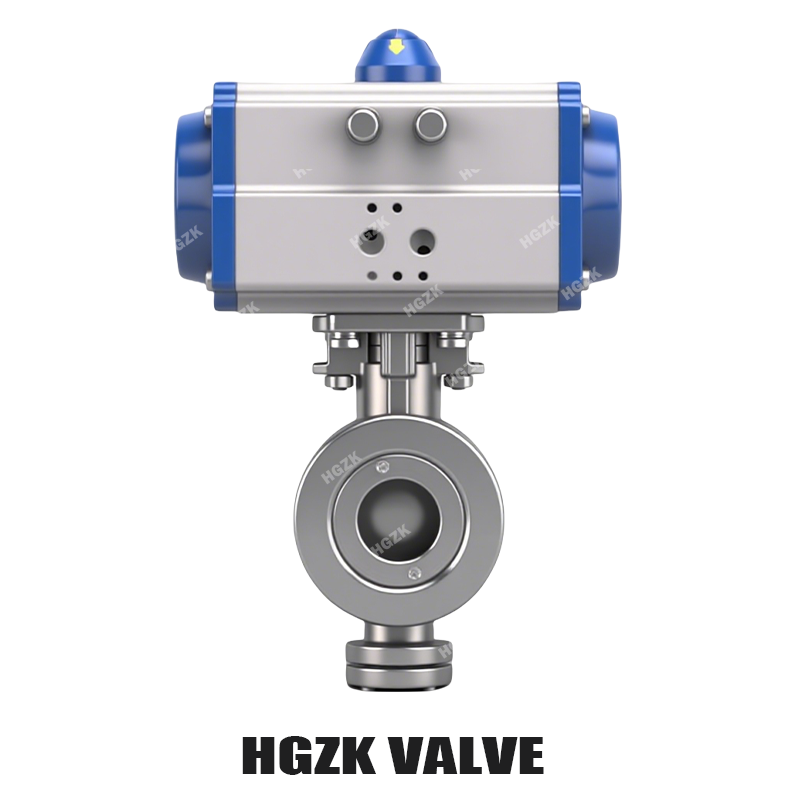 PQV-3PPH Pneumatic Wafer V-type Ball Valve