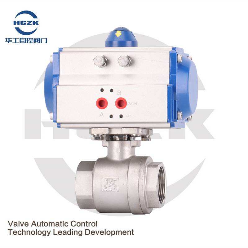 Pneumatic two-piece ball valve