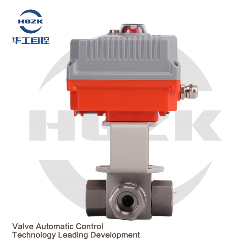 Q914/5F Micro Electric High Pressure Three-Way Threaded Ball Valve