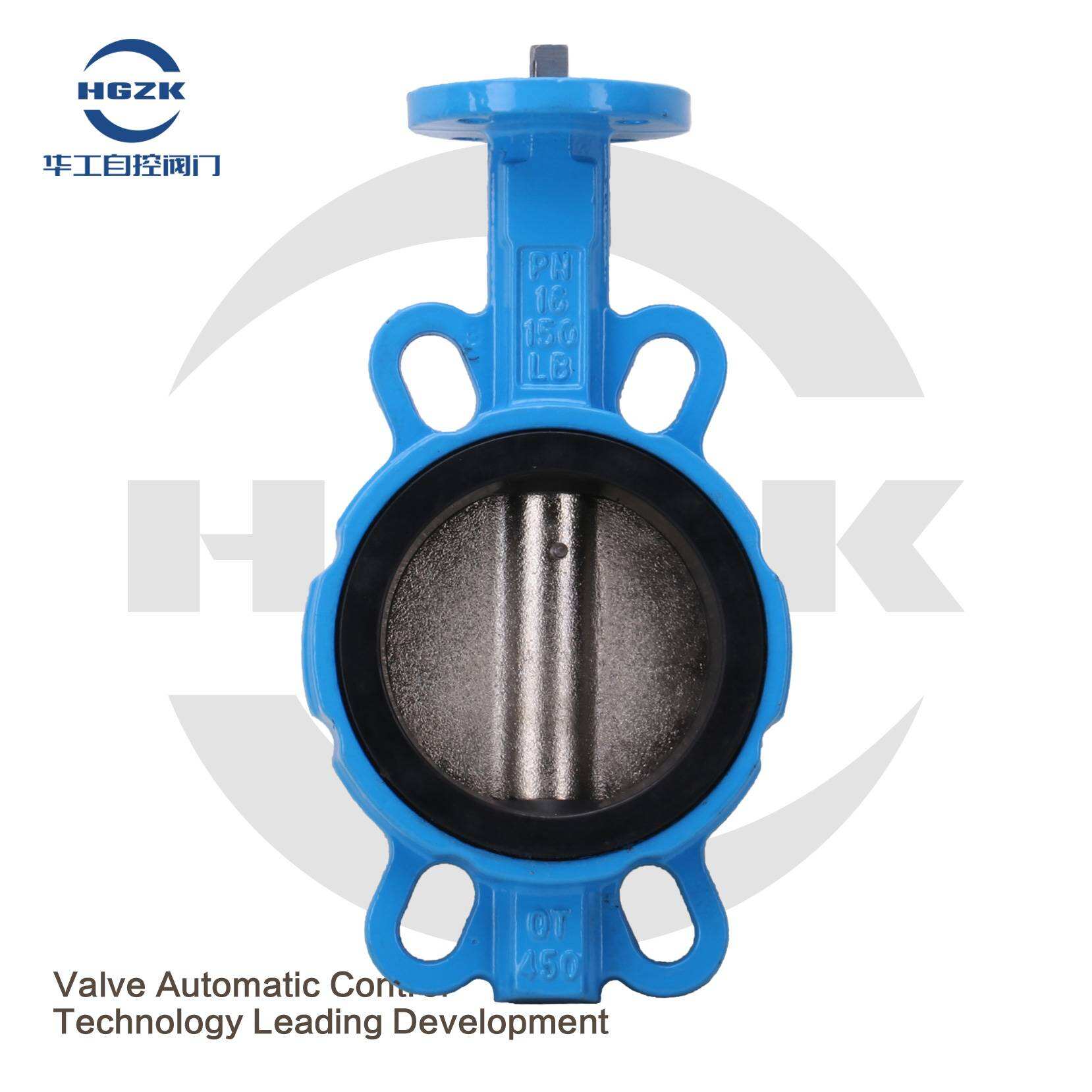 D71X-16 Square Shaft Rubber Ductile Plate Wafer Butterfly Valve