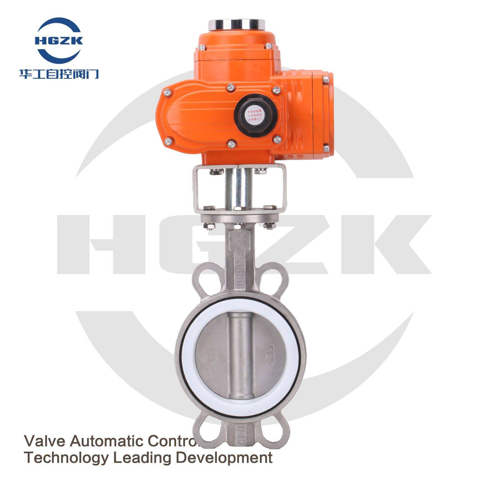 D971F-16P Explosion-proof Electric All Stainless Steel Wafer PTFE Butterfly Valve