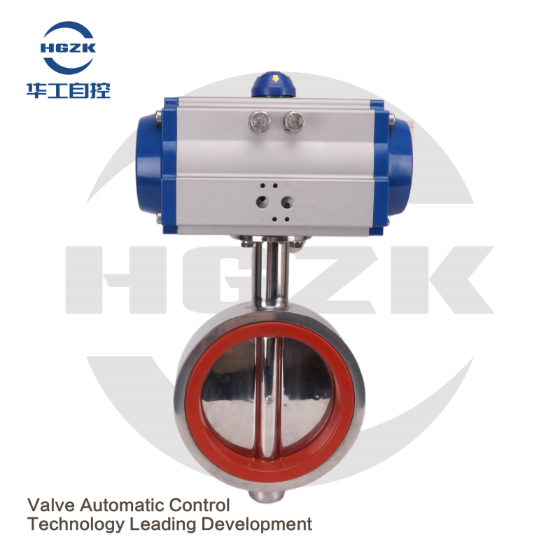 D671 Pneumatic Sanitary Silicone Wafer Butterfly Valve