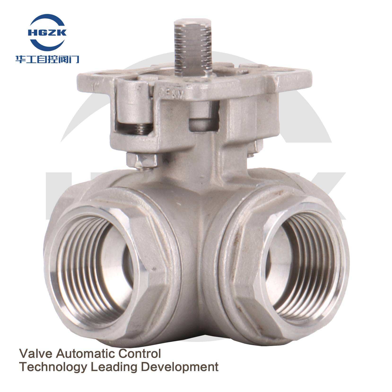 Q16F-16P Four-way stainless steel internal thread ball valve