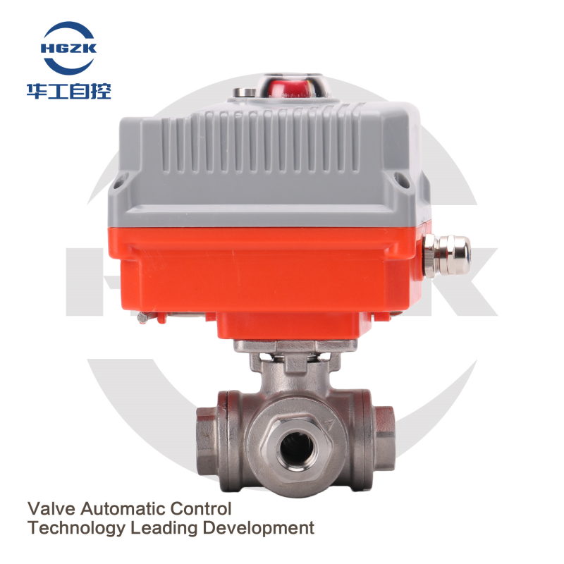 Q914/5 Electric Micro Three-Way Threaded Ball Valve