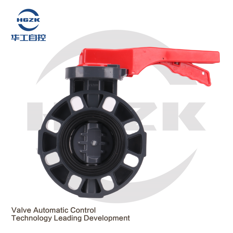 UPVC handle plastic butterfly valve