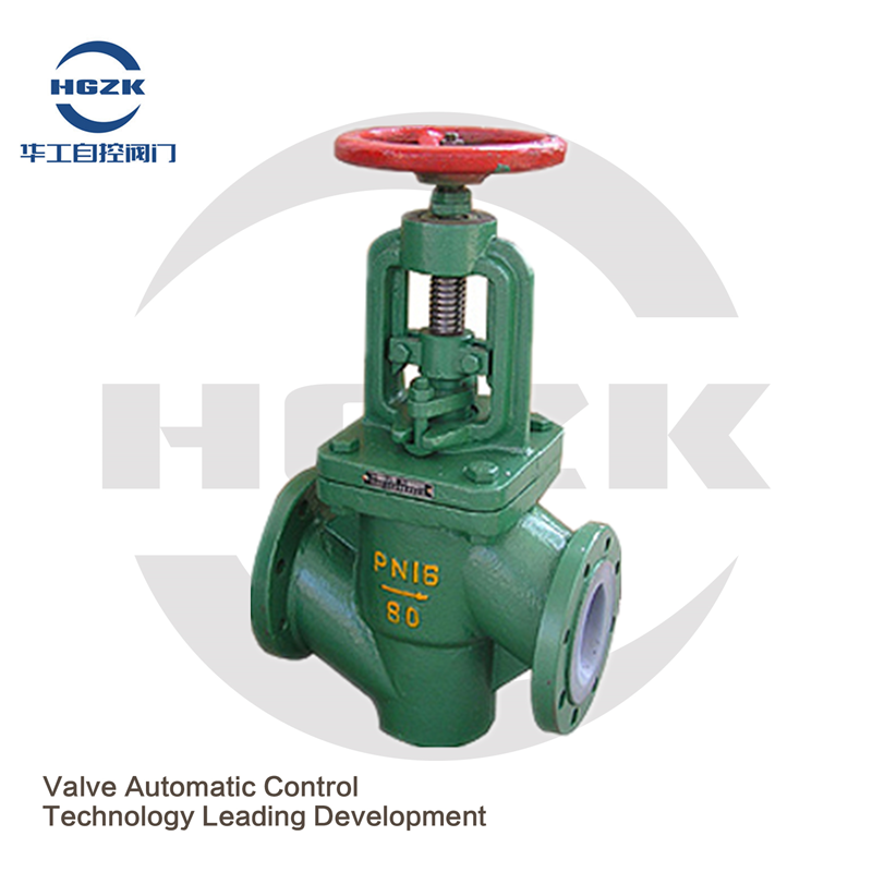 Fluorine-lined DC stop valve J45F-16