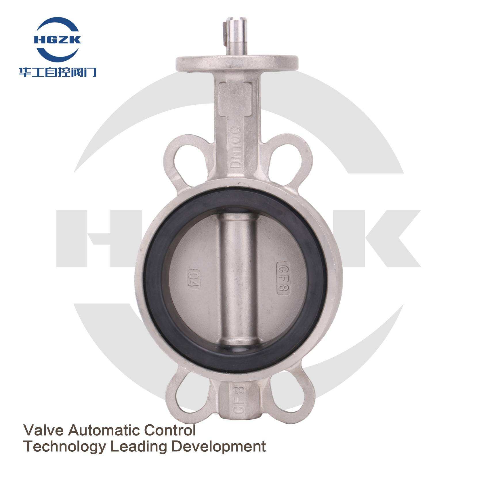 D71X-16P stainless steel rubber wafer butterfly valve