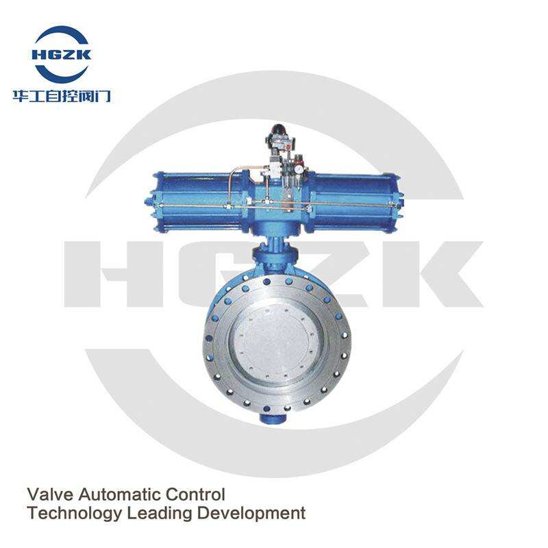 Pneumatic flange hard seal butterfly valve D643H