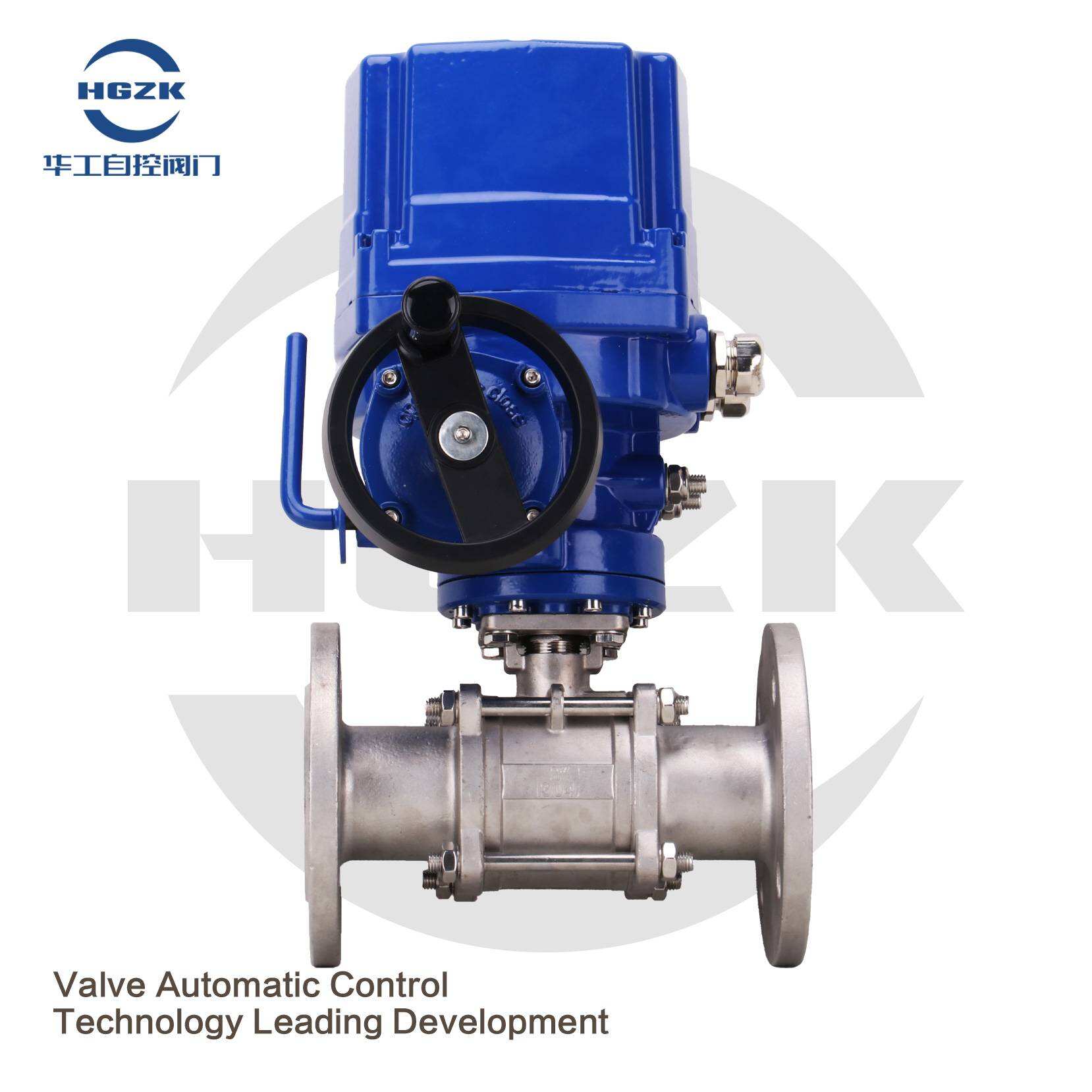 Q941F-16P QT explosion-proof electric flange three-piece ball valve