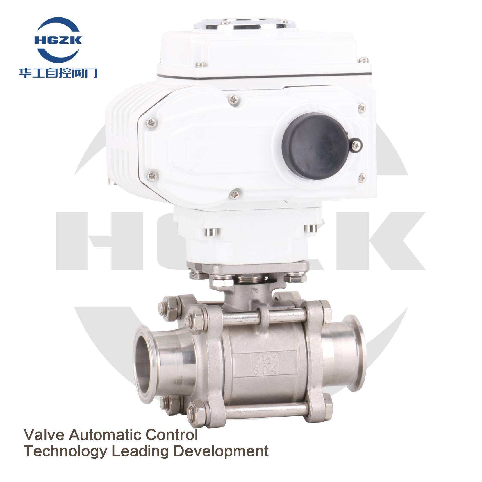 Q981F-16P 304 stainless steel electric quick-install three-piece ball valve