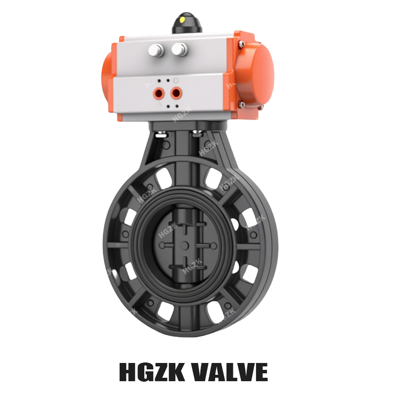 PDV-3UUX Pneumatic UPVC Butterfly Valve