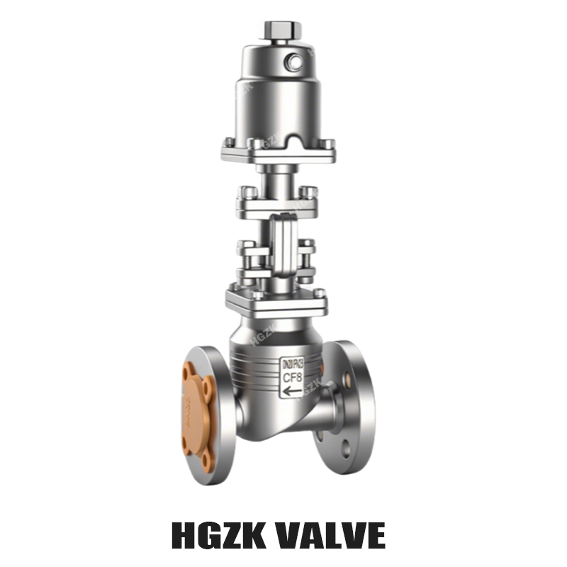 All Stainless Steel Pneumatic Flange Angle Seat Valve
