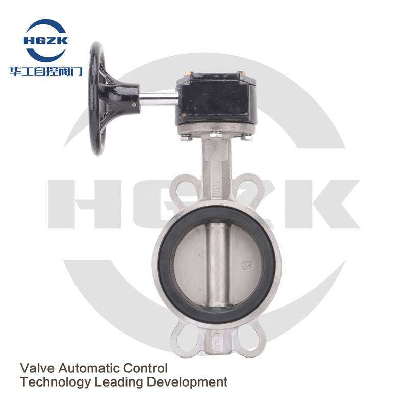 Turbine stainless steel wafer butterfly valve D371X-10P/16P