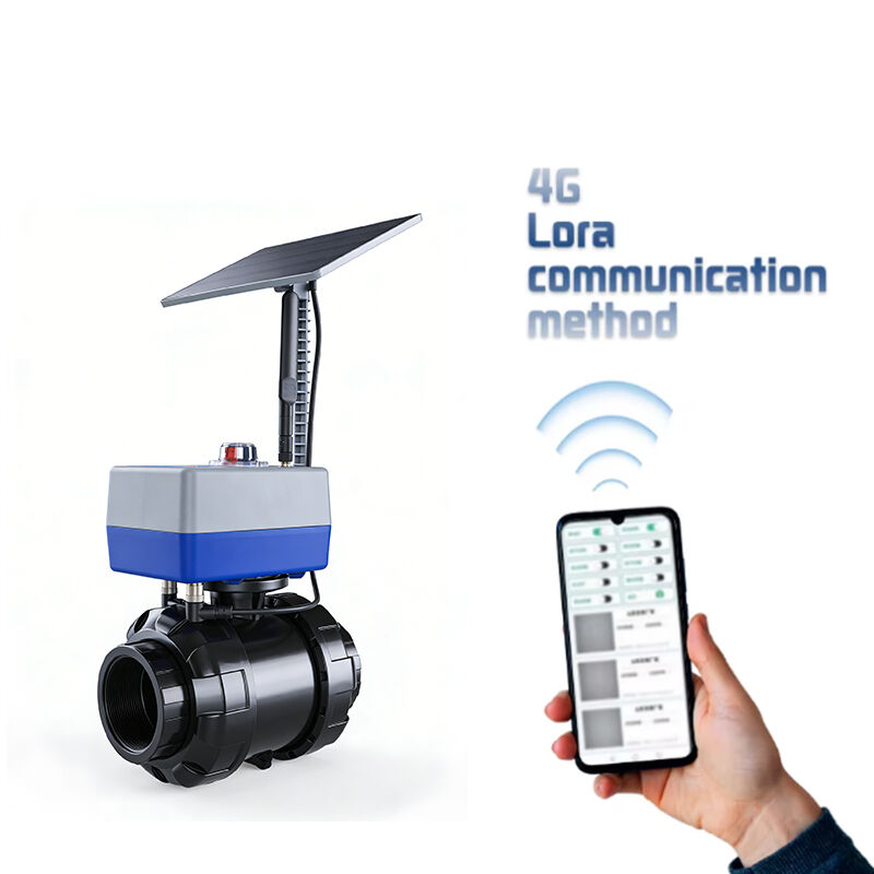 Sola energio inteligenta elektra pilkovalvo mariposa valvo trikamajna telefona senkabla kontrola agrara regado