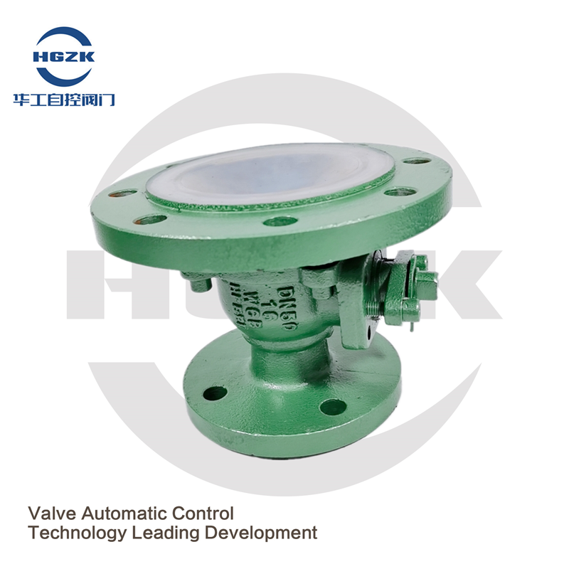 Fluorine lining discharge valve