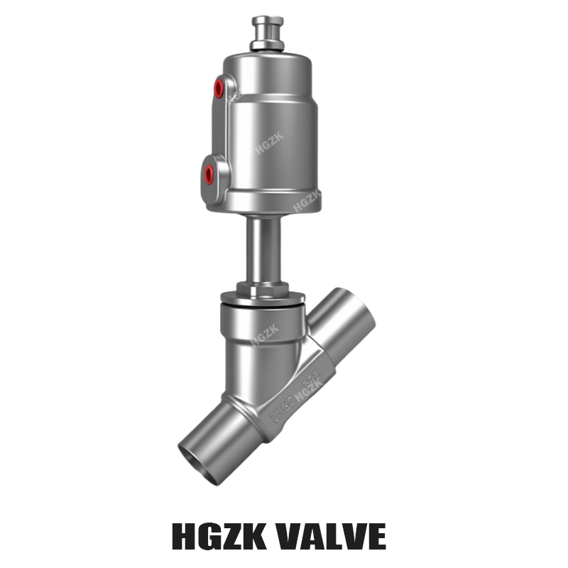 All Stainless Steel Pneumatic Welding Angle Seat Valve