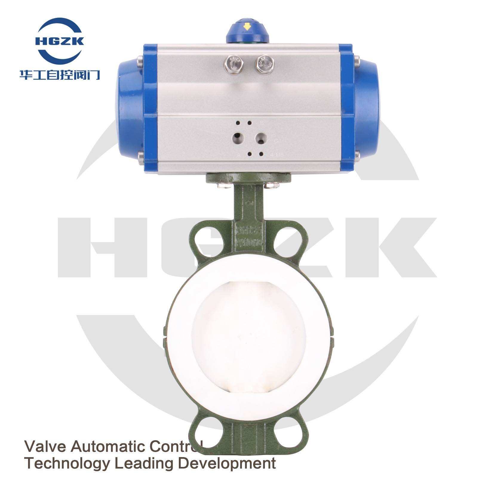 D671F46-16C Pneumatic Fluorine Lined Butterfly Valve