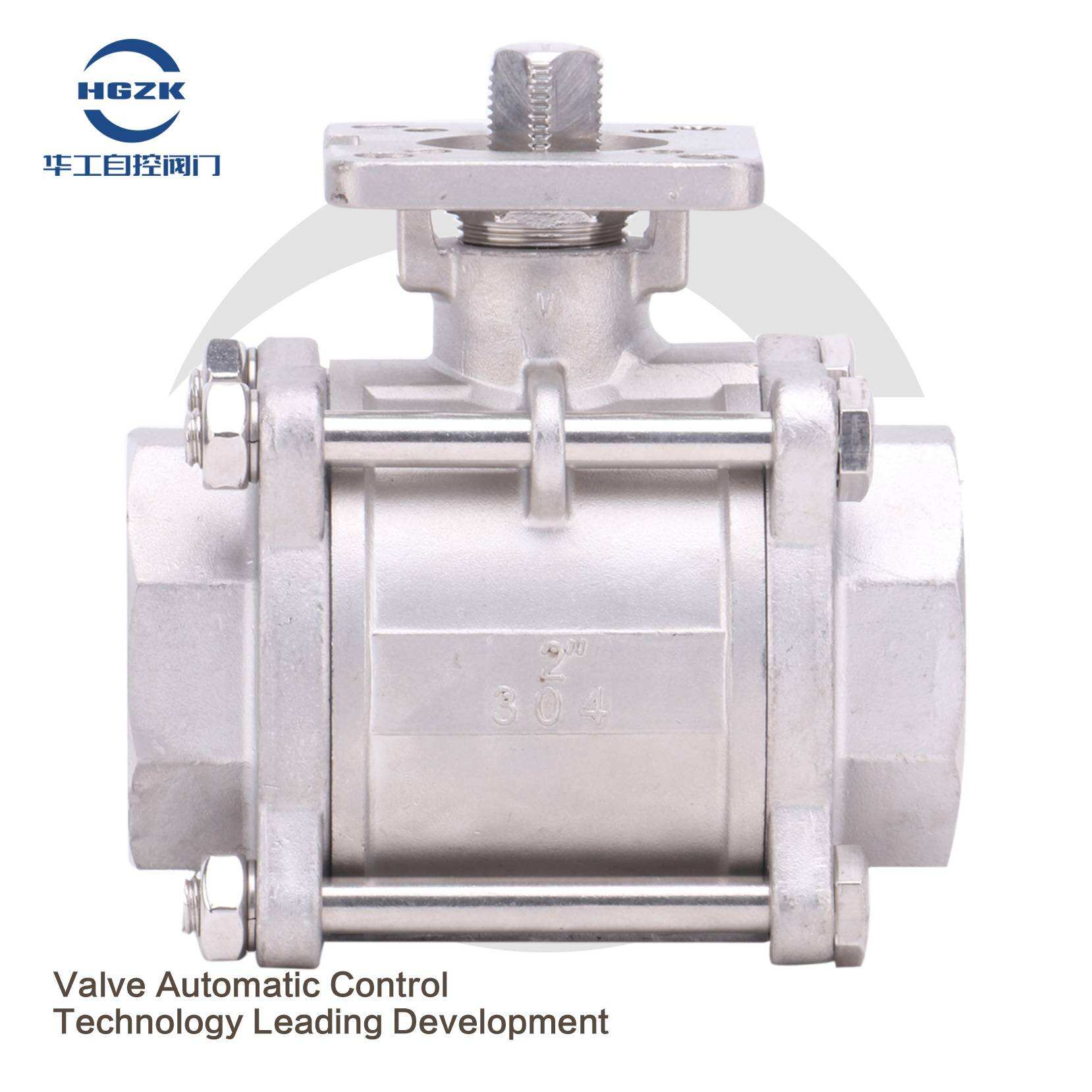 Q11F-16P stainless steel high platform threaded internal thread ball valve