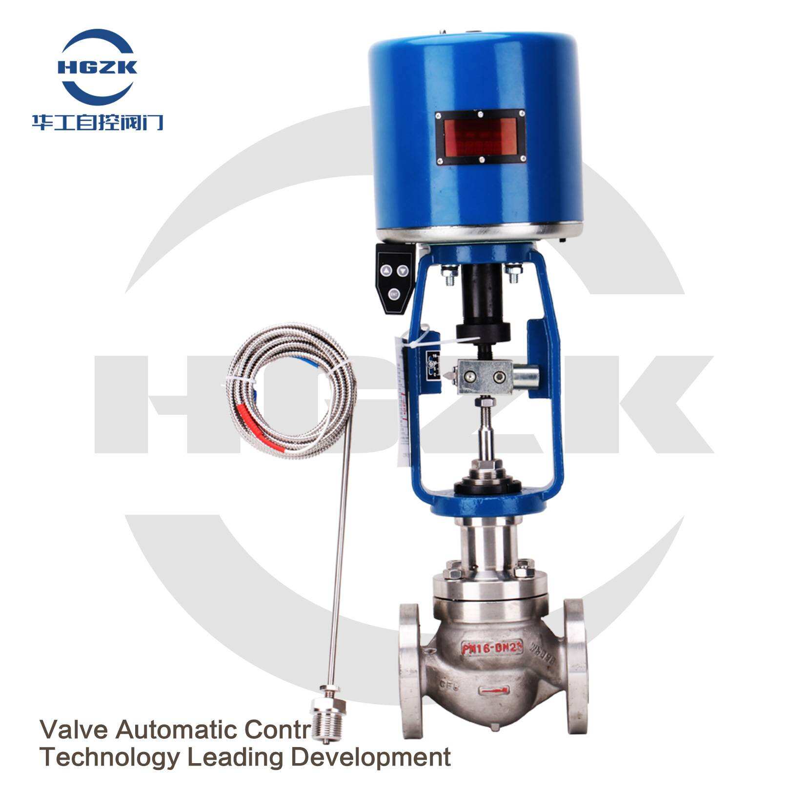 Self-operated electric temperature regulating valve ZZWPE proportional integrated temperature control regulating steam/thermal oil/hot water