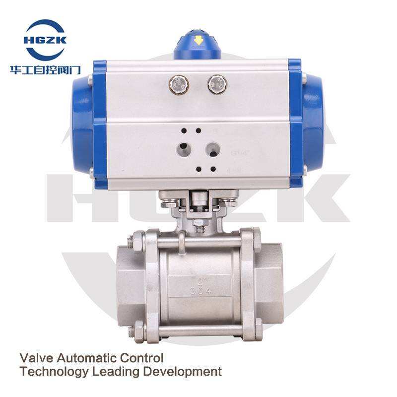 Pneumatic threaded ball valve Q611F-16P