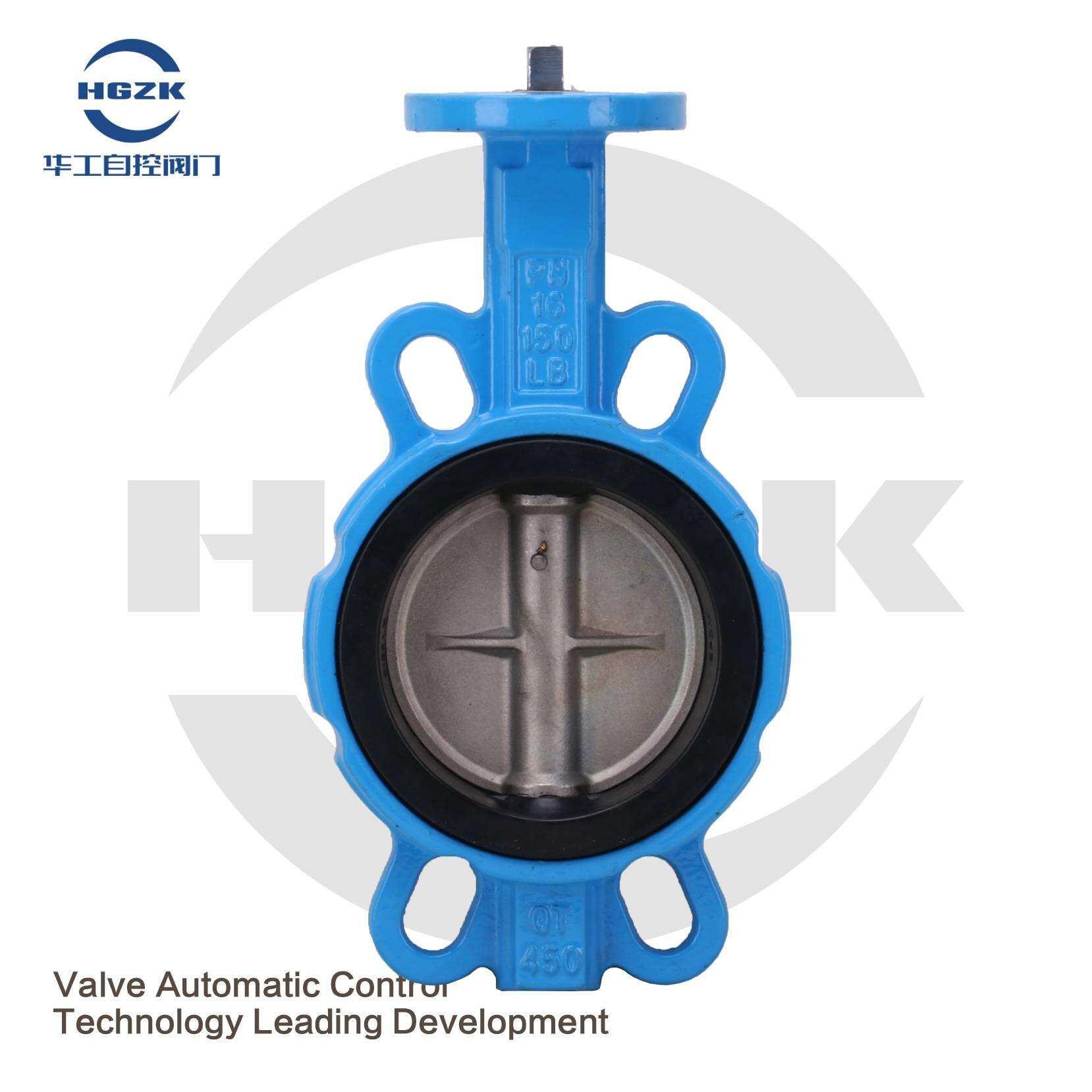 D71X-16 Square Shaft Rubber Stainless Steel Plate Wafer Butterfly Valve