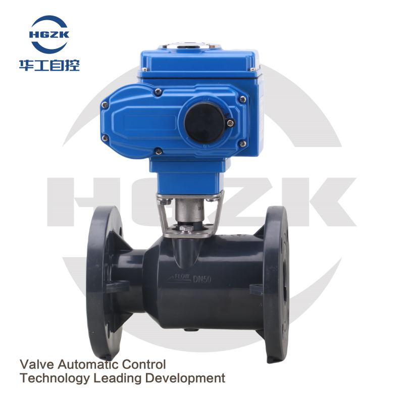 FRPP electric flange ball valve