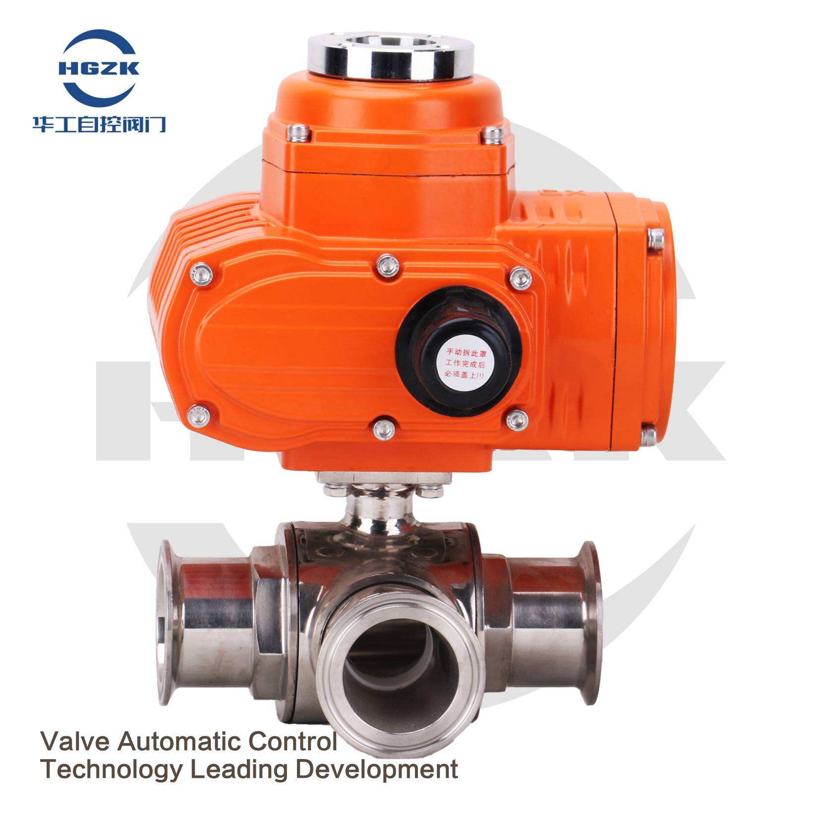 Q984/5F-10P Small explosion-proof electric quick-install three-way ball valve