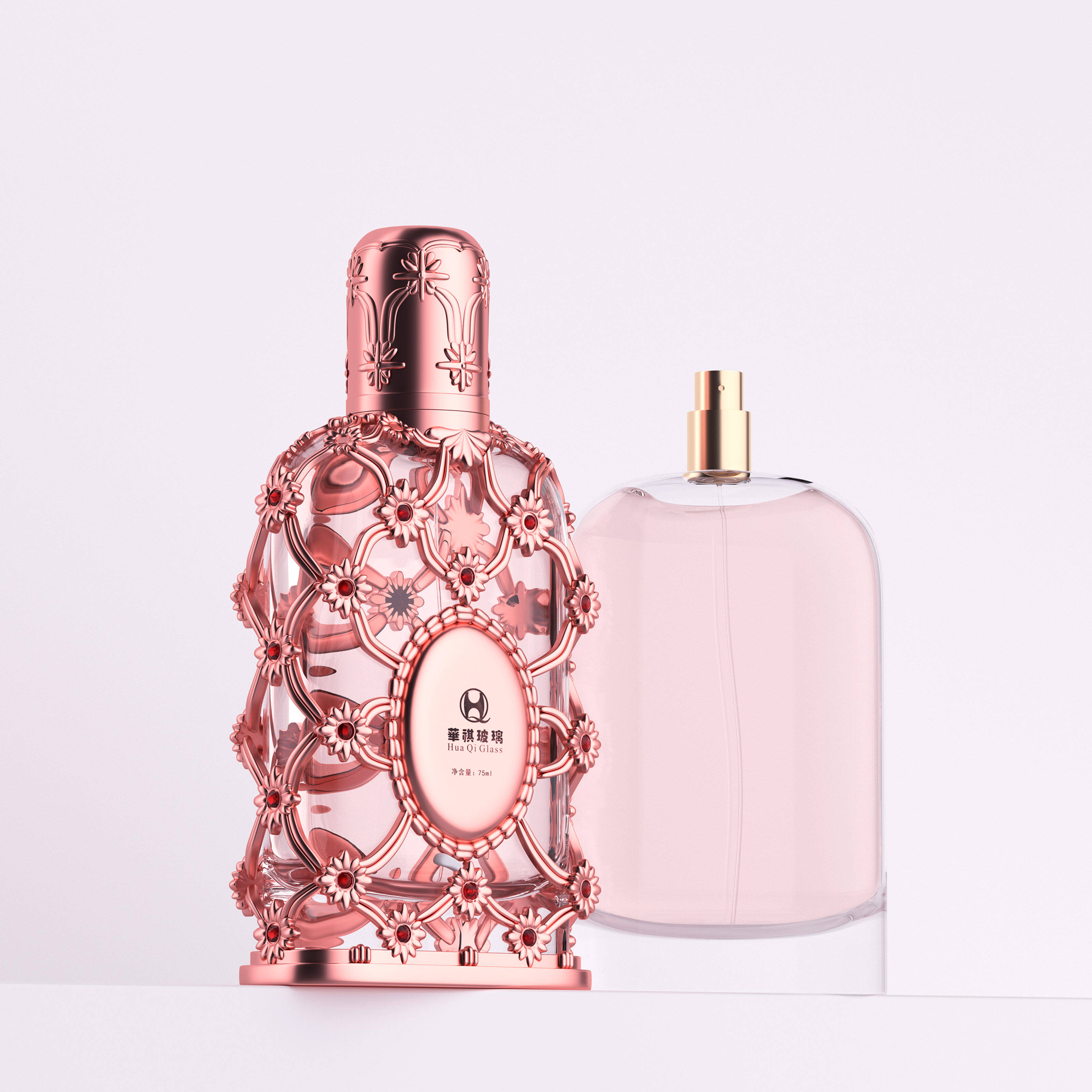  Perfume Bottle Delayed spray pump with Metal boll