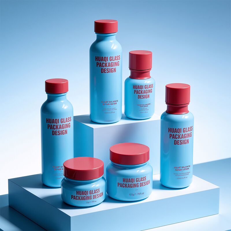 Multicolor Glass Skincare Packing Set