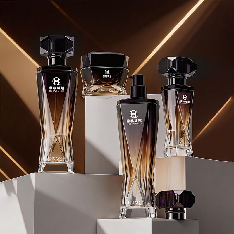 Irregular Shape Glass Bottle Jar Packaging Set