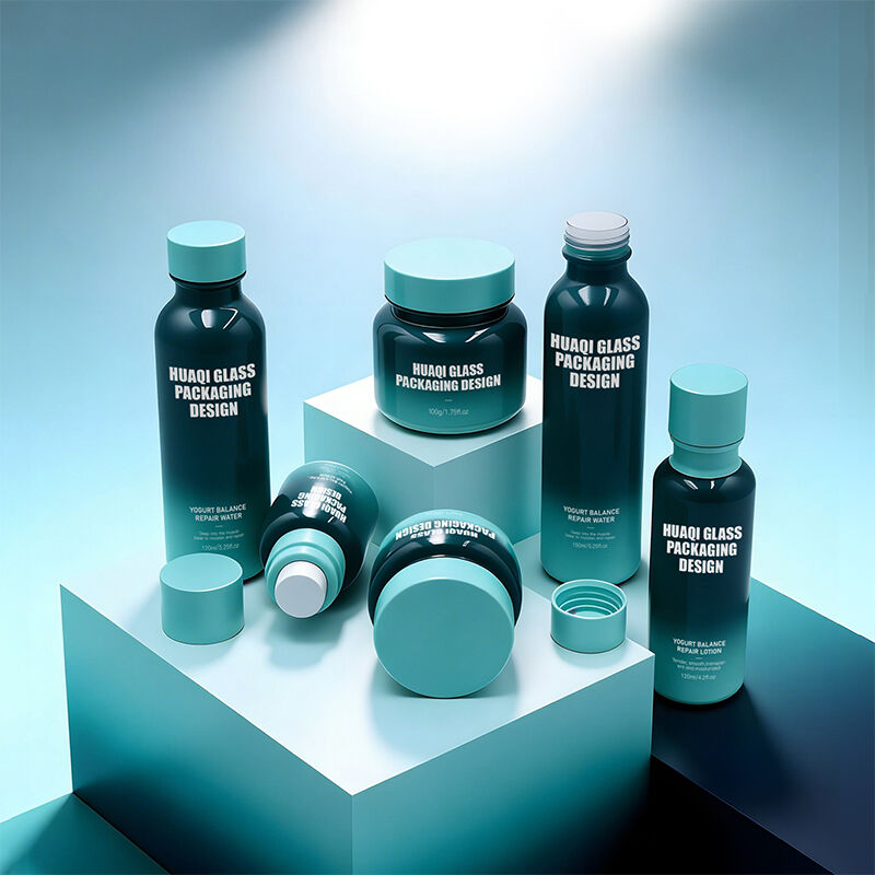 Multicolor Glass Skincare Packing Set