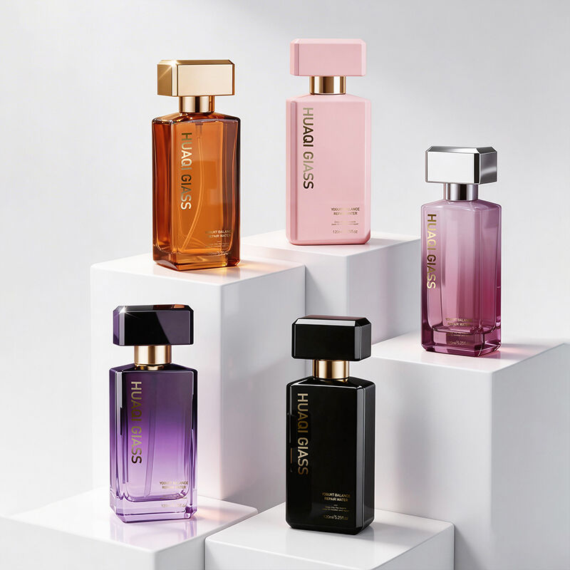 Elegant Gradient Glass Skincare Lotion and Toner Bottle