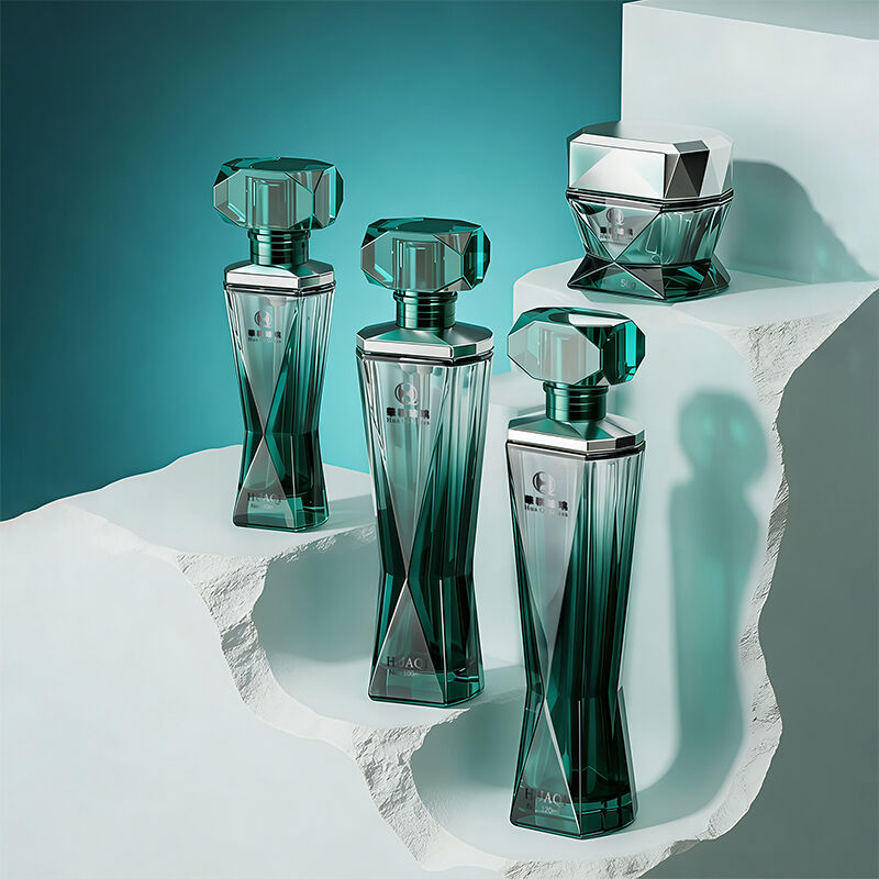 Irregular Shape Glass Bottle Jar Packaging Set