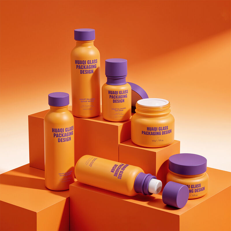 Multicolor Glass Skincare Packing Set