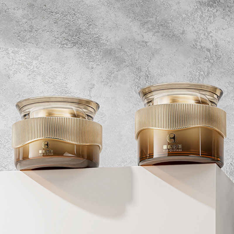 ढक्कन वाले 30 ग्राम, 50 ग्राम ग्लास कॉस्मेटिक जार