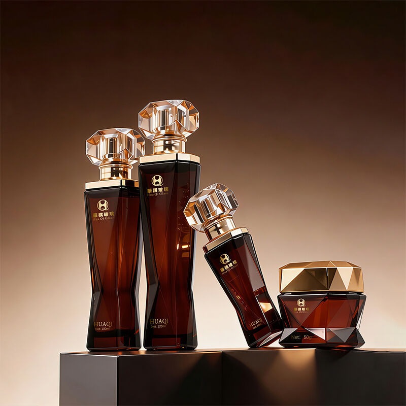 Irregular Shape Glass Bottle Jar Packaging Set