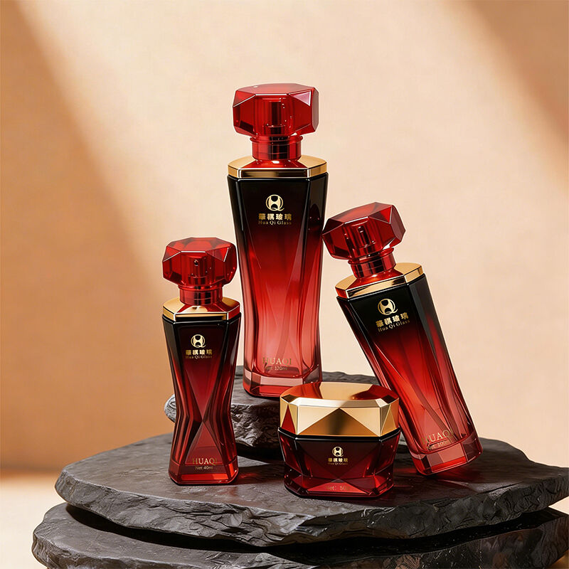 Irregular Shape Glass Bottle Jar Packaging Set