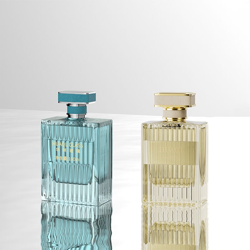 Square Glass Beautiful Perfume Bottles Fragrance Bottles