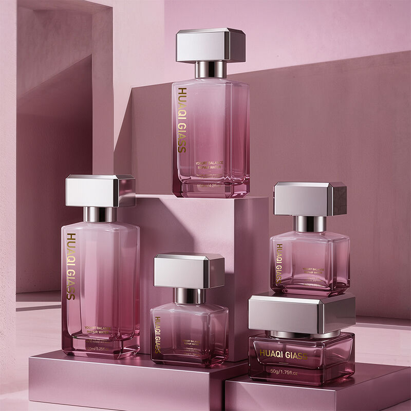 Glass Skincare Bottle Set with Pump & Dropper