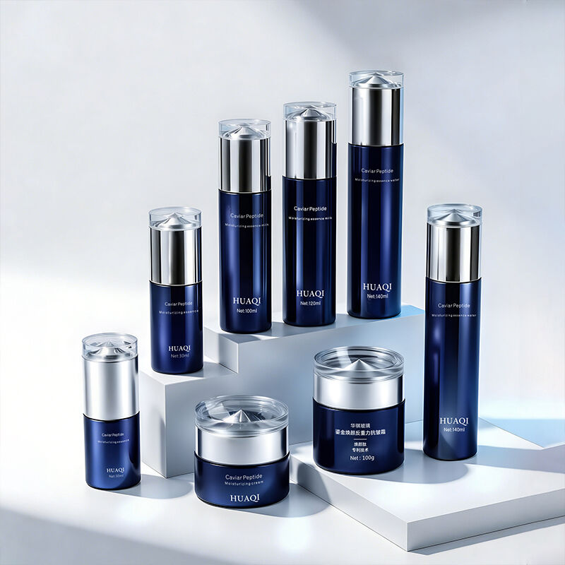 Botol Kaca Berlapis Listrik Premium untuk Serum dan Lotion