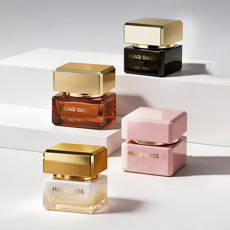 New Design Glass Cosmetic Containers Cream 