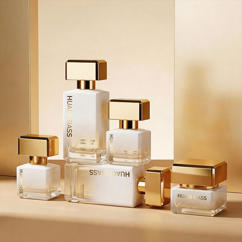 Glass Skincare Bottle Set with Pump & Dropper