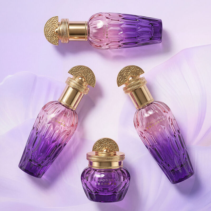 Set Botol Perawatan Kulit Kaca Lacquer Retak Es Premium