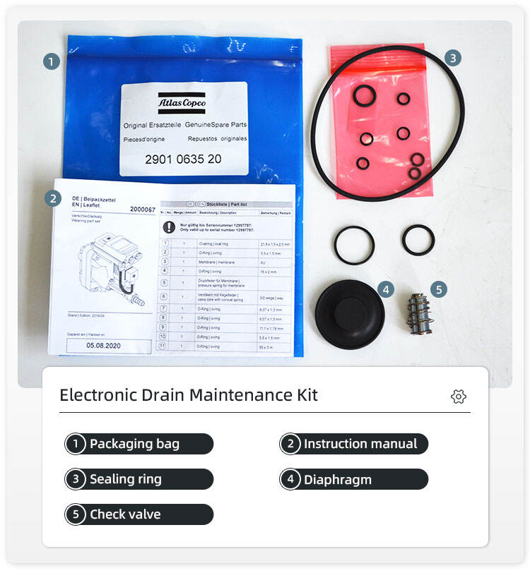 2901063520 Atlas Copco Liutech Electronic Drain Maintenance Kit manufacture