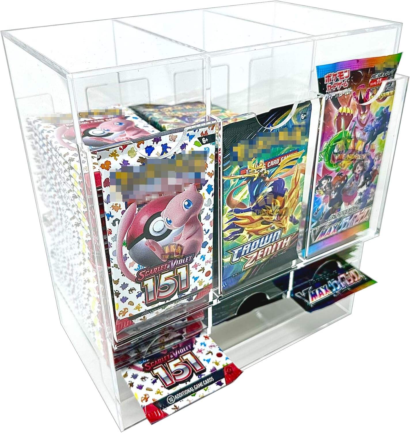 Acrylic 3 Slot Booster Pack Dispenser