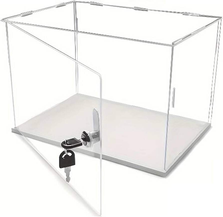 Quais benefícios as vitrines em acrílico oferecem para a proteção de produtos?