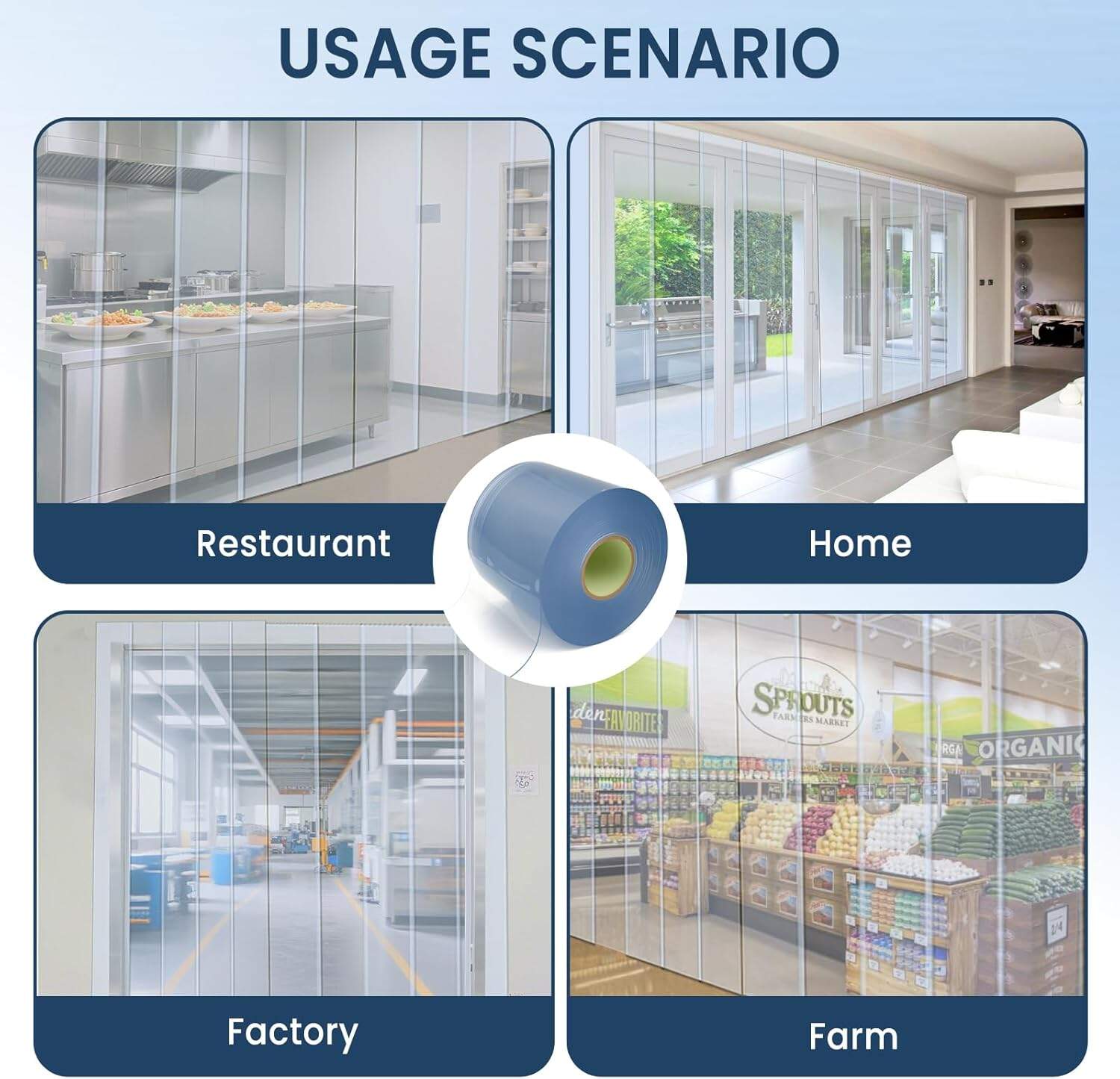 How PVC Strip Curtains Achieve Both Visibility and Space Division
