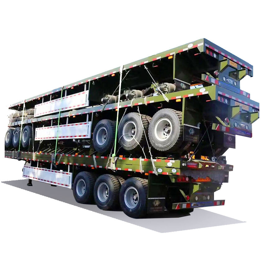  20ft 40ft 50ft 53ft 40 Feet 2 3 4 5 Axles Flatbed Semi Truck Trailers Flatbed Trailers