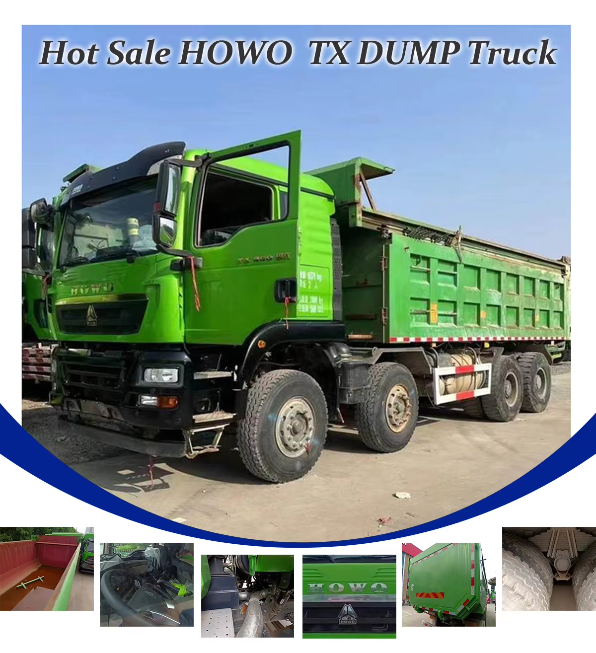 Low Price Howo 21-30ton Hydraulic 8x4 TX 400HP Mining Wheel Used Dump Truck For Sale supplier
